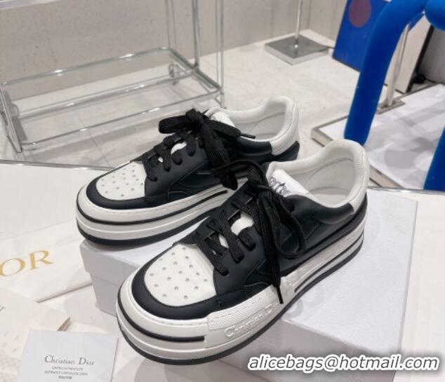 Good Quality Dior D-Freeway Calfskin Sneakers White/Black 062161