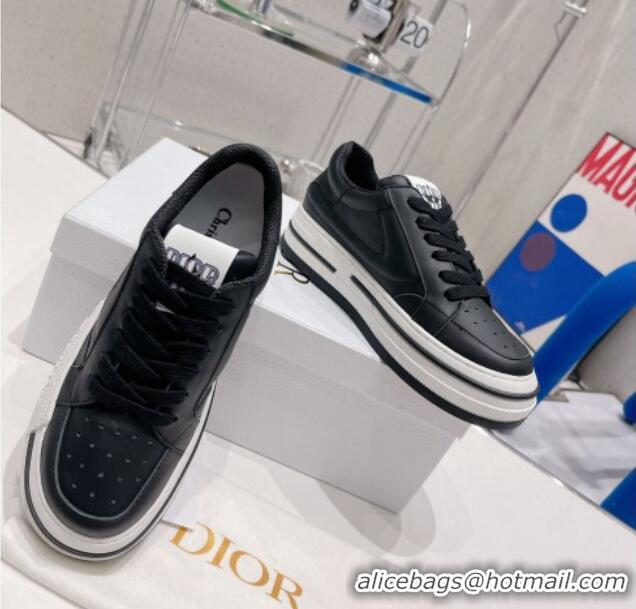 Good Looking Dior D-Freeway Calfskin Sneakers Black 062162