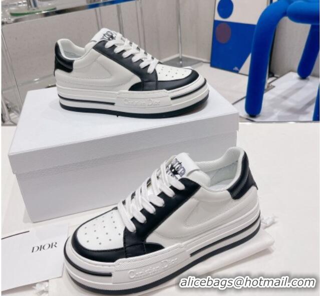 Good Quality Dior D-Freeway Calfskin Sneakers White/Black 062163