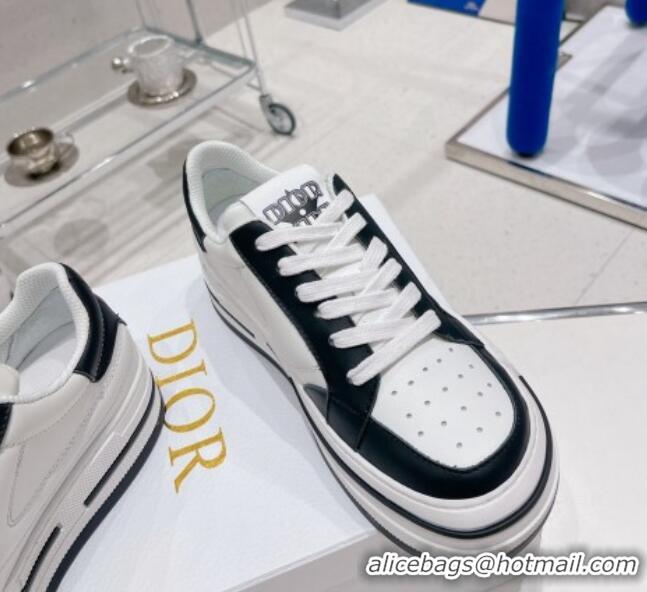 Good Quality Dior D-Freeway Calfskin Sneakers White/Black 062163