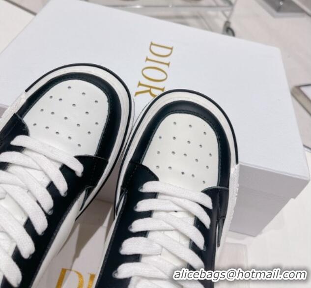 Good Quality Dior D-Freeway Calfskin Sneakers White/Black 062163