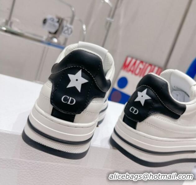 Good Quality Dior D-Freeway Calfskin Sneakers White/Black 062163