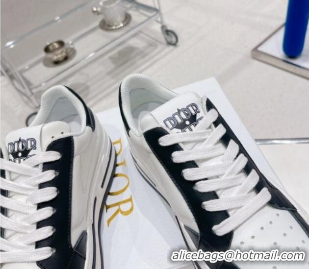 Good Quality Dior D-Freeway Calfskin Sneakers White/Black 062163