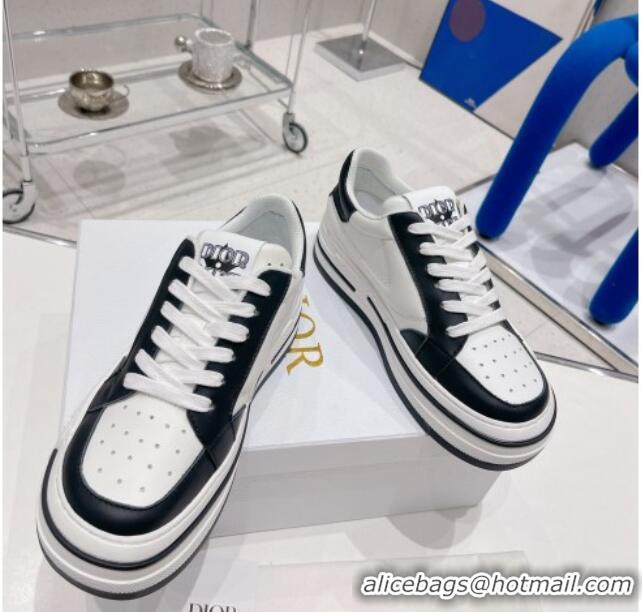 Good Quality Dior D-Freeway Calfskin Sneakers White/Black 062163