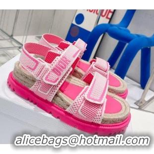 Unique Style Dior DiorAct Sneakers in Technical Mesh and Rubber Bright Pink 070202