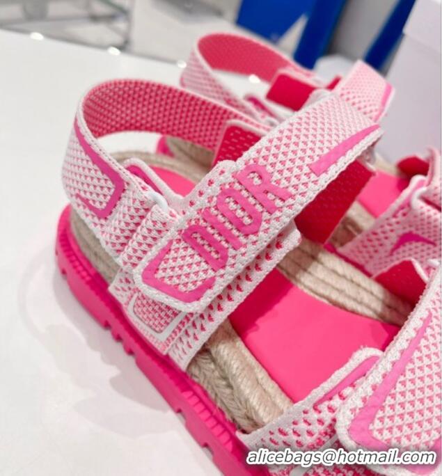 Unique Style Dior DiorAct Sneakers in Technical Mesh and Rubber Bright Pink 070202