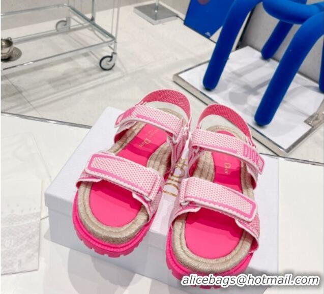 Unique Style Dior DiorAct Sneakers in Technical Mesh and Rubber Bright Pink 070202