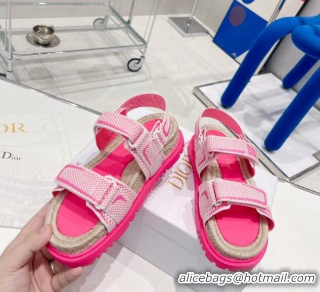 Unique Style Dior DiorAct Sneakers in Technical Mesh and Rubber Bright Pink 070202