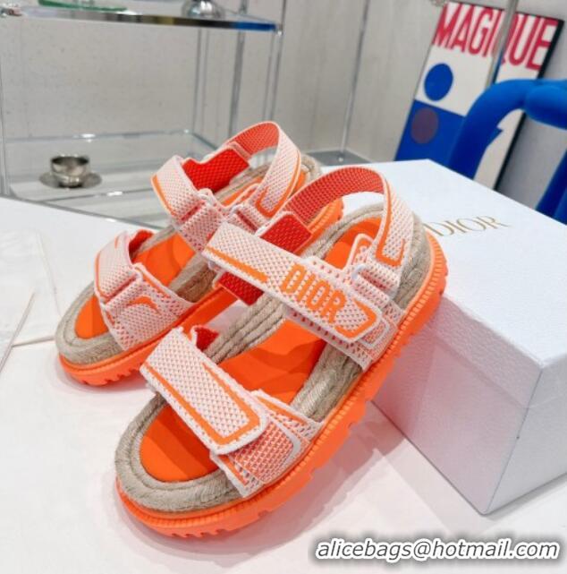 Top Grade Dior DiorAct Sneakers in Technical Mesh and Rubber Bright Orange 070203