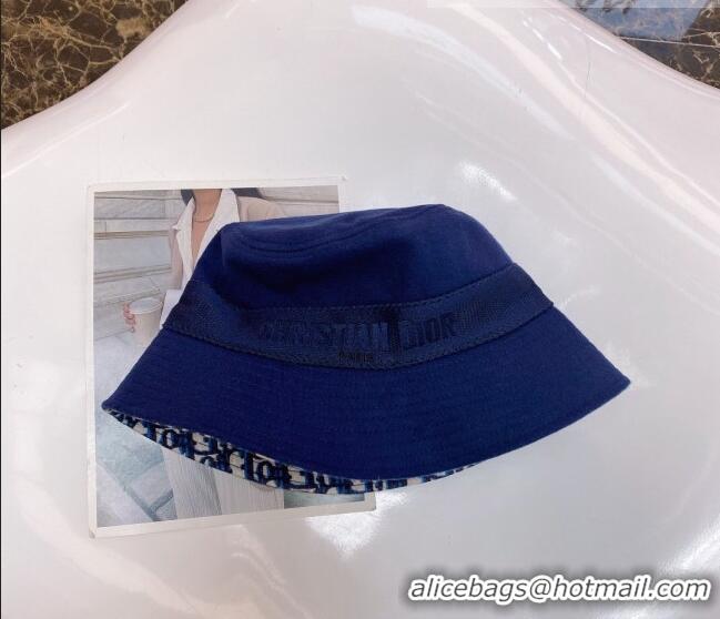 Best Price Dior Reverse Bucket Hat 092409 Blue 2022