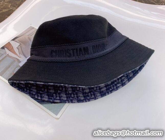 Top Quality Dior Reverse Bucket Hat 092409 Black 2022