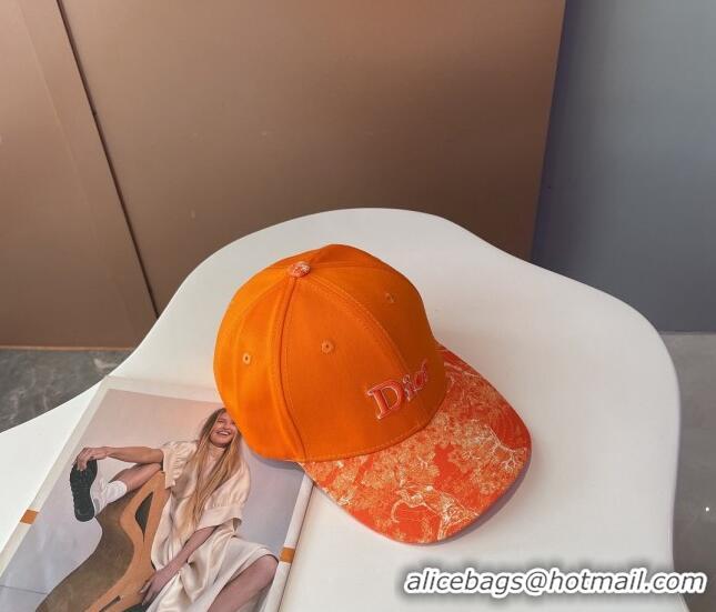 Top Quality Dior Reverse Baseball Hat 092413 Orange 2022