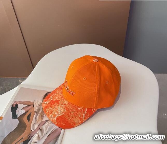 Top Quality Dior Reverse Baseball Hat 092413 Orange 2022