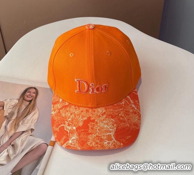 Top Quality Dior Reverse Baseball Hat 092413 Orange 2022