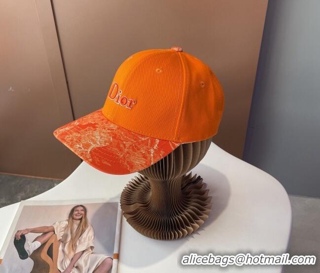 Top Quality Dior Reverse Baseball Hat 092413 Orange 2022