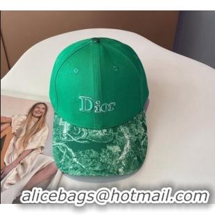 Famous Brand Dior Reverse Baseball Hat 092413 Green 2022