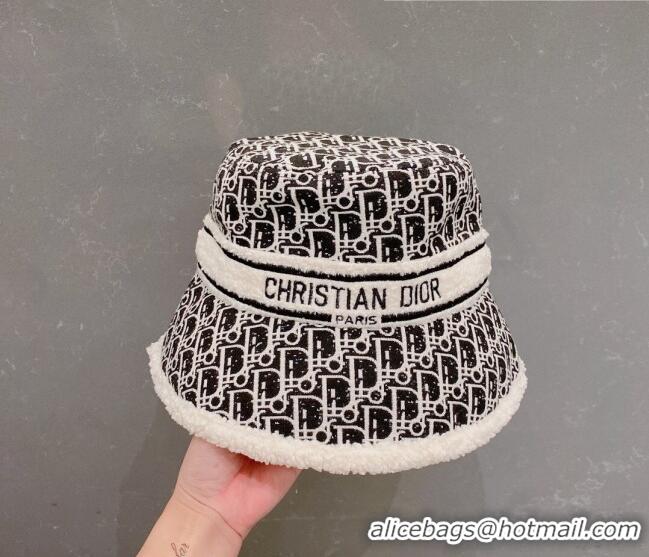 Promotional Dior Oblique and Shearling Bucket Hat 092417 Black 2022