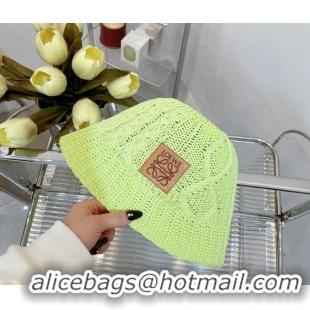 Buy Fashionable Loewe Knit Bucket Hat LH0037 Green 2022