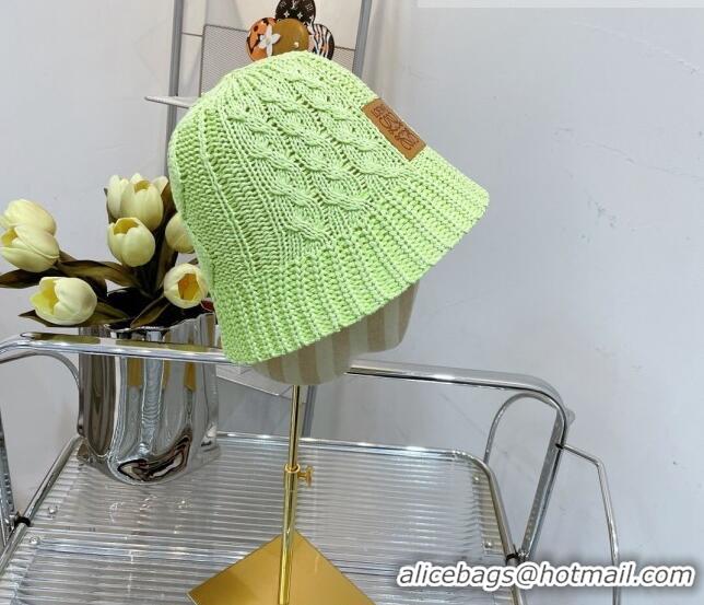 Buy Fashionable Loewe Knit Bucket Hat LH0037 Green 2022