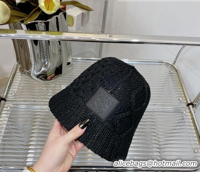 Top Quality Loewe Knit Bucket Hat LH0037 Black 2022