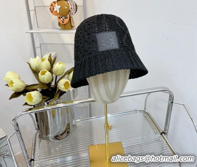 Top Quality Loewe Knit Bucket Hat LH0037 Black 2022