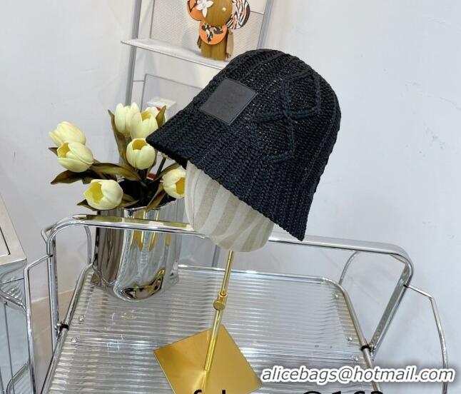 Top Quality Loewe Knit Bucket Hat LH0037 Black 2022