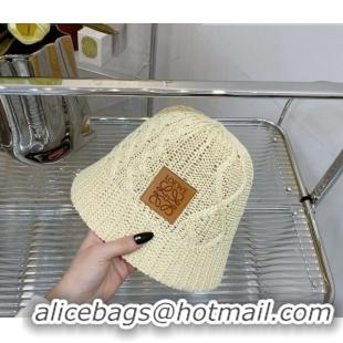 New Fashion Loewe Knit Bucket Hat LH0037 Beige 2022