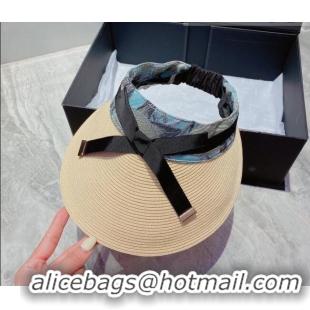 Trendy Design Loewe Straw Visor Hat 033151 Beige 2022