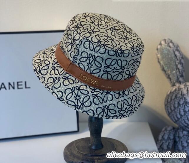 Best Quality Loewe Logo Bucket Hat 043067 Beige/Black 2022