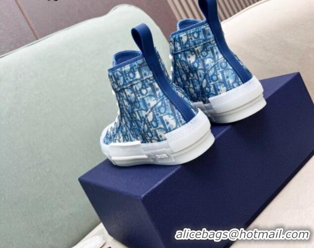 Best Price Dior Walk'n'Dior High-top Sneakers in Oblique Print Fabric Blue 072024