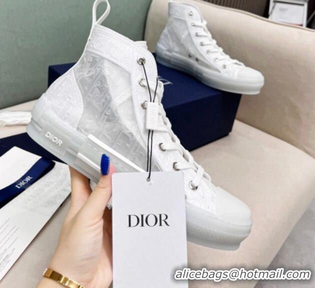 Good Looking Dior Walk'n'Dior High-top Sneakers in Oblique Mesh White 072026