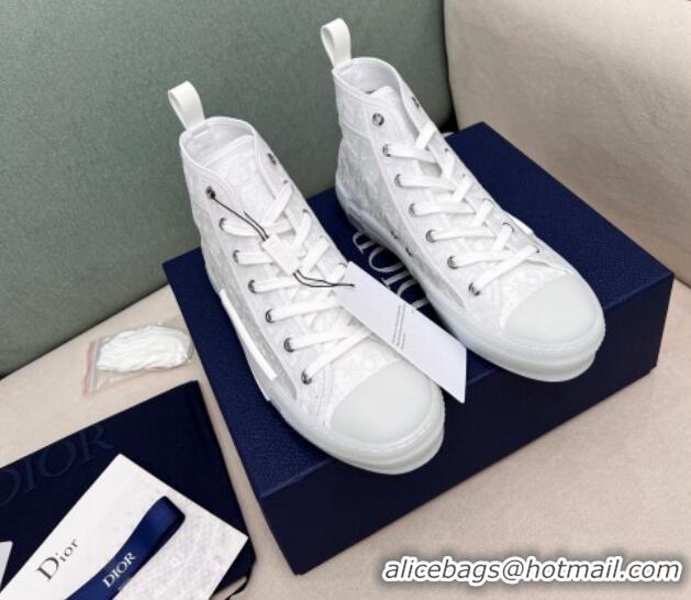 Good Looking Dior Walk'n'Dior High-top Sneakers in Oblique Mesh White 072026