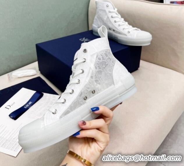 Good Looking Dior Walk'n'Dior High-top Sneakers in Oblique Mesh White 072026