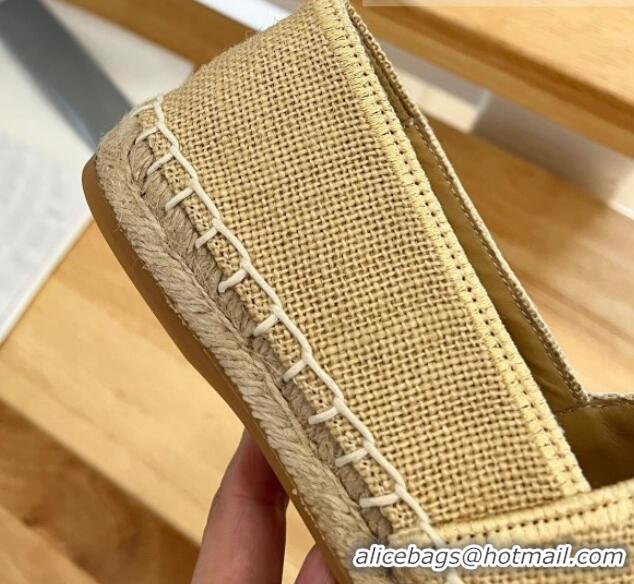 Popular Style Dior Granville Espadrilles in Beige Jute Canvas Embroidered with Dior Union Motif 072177