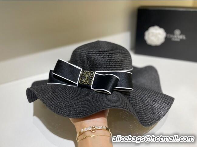 Market Sells Loewe Straw Wide Brim Hat 070694 Black 2022