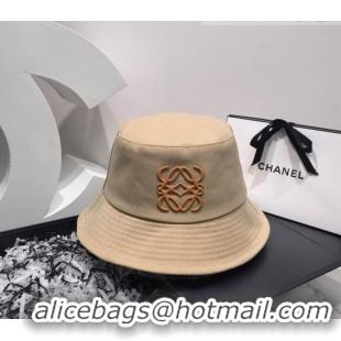 Inexpensive Loewe Canvas Bucket Hat LH2443 Beige/Orange 2022