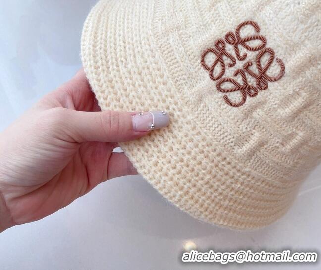 Hot Sell Fashion Loewe Knit Hat 081824 Beige 2022