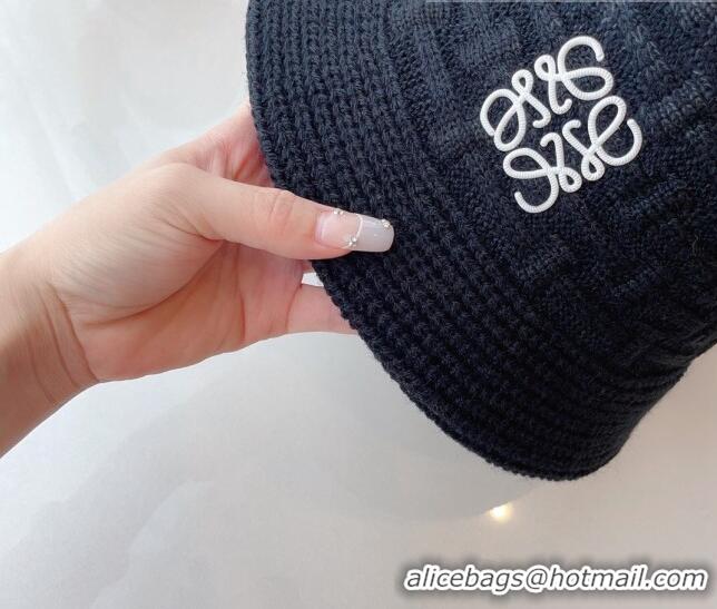 New Product Loewe Knit Hat 081826 Black 2022