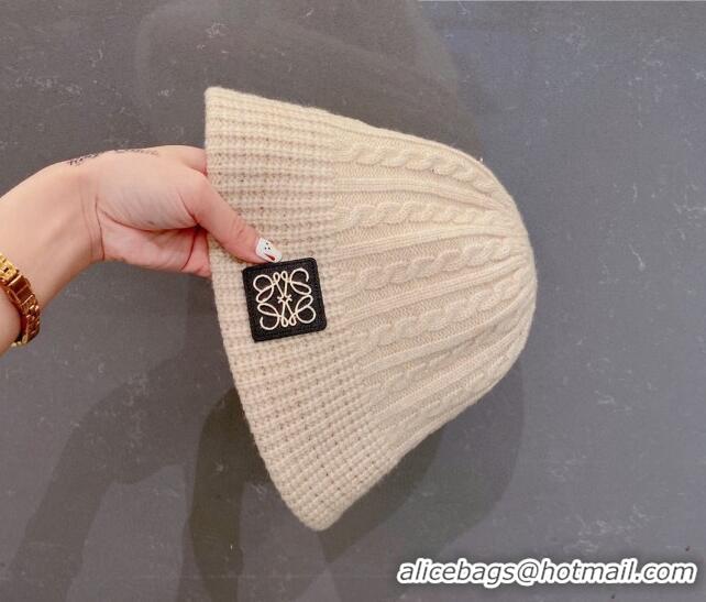 New Product Loewe Knit Hat LH0830 Beige 2022