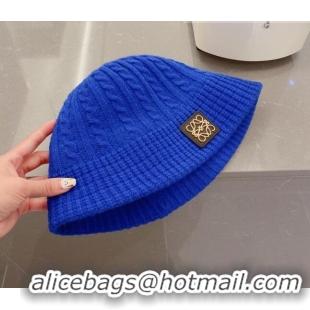 Buy Discount Loewe Knit Hat LH0830 Blue 2022