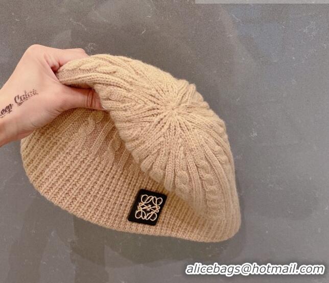 Spot Bulk Loewe Knit Hat Camel LH0830 Brown 2022