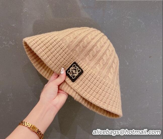 Spot Bulk Loewe Knit Hat Camel LH0830 Brown 2022