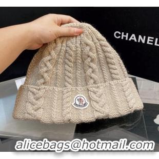 Buy Classic Moncler Knit Hat M2911 Beige 2021