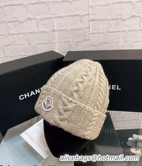 Buy Classic Moncler Knit Hat M2911 Beige 2021