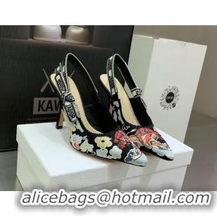 Perfect Dior J'Adior Slingback Pumps 9.5cm with Toile de Jouy Pop and Pearls 080965