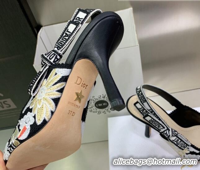 Perfect Dior J'Adior Slingback Pumps 9.5cm with Toile de Jouy Pop and Pearls 080965