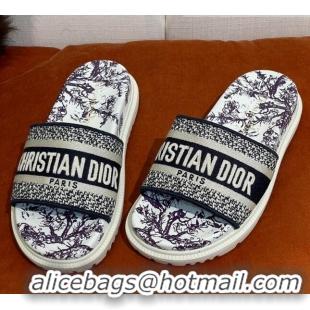 Purchase Dior Dway Platform Slide Sandals White/Multicolor 0812103