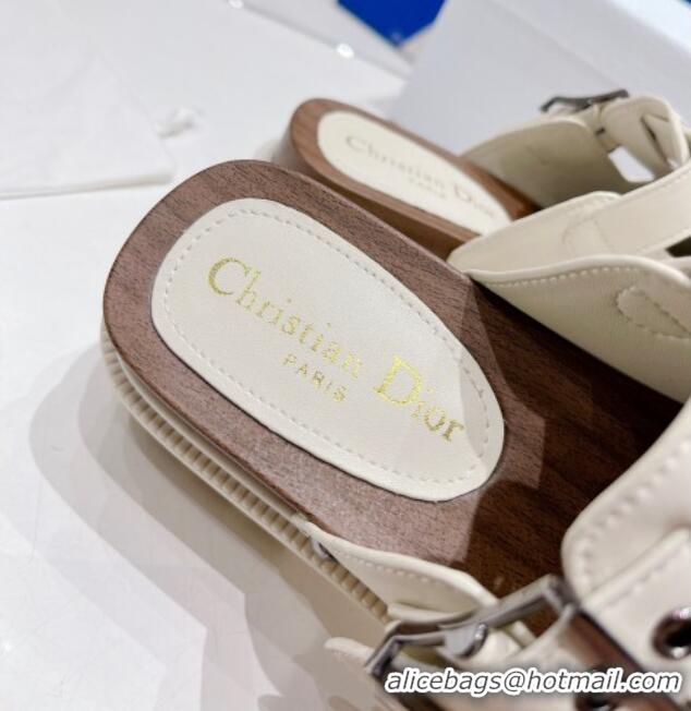 Lower Price Dior Diorquake Clog Mules in White Calfskin 082537