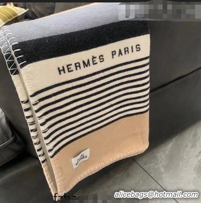 Most Popular Hermes Tiger Bayadere Cashmere Blanket 135x170cm HB2301 Camel 2022