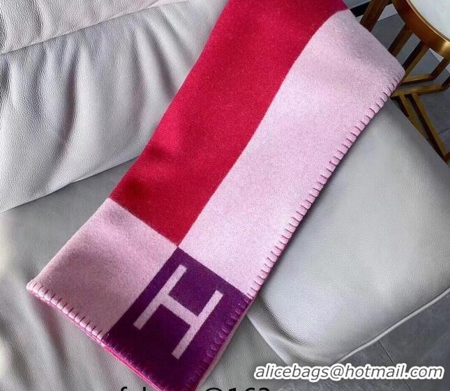 Inexpensive Hermes Avalon Throw Wool Cashmere Blanket 140x170cm 0923 Pink 2022